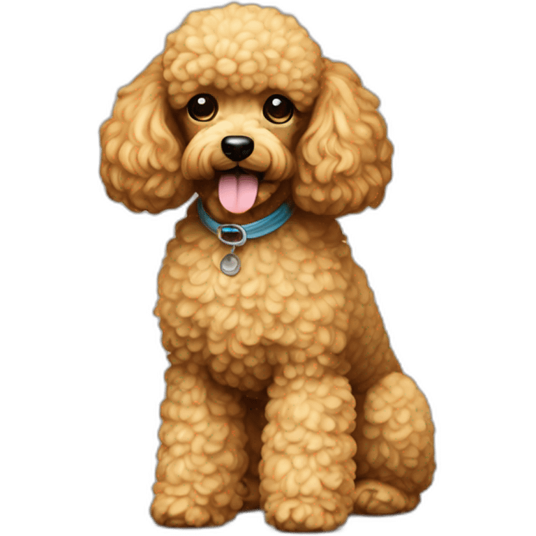 Dog poodle miniature full-height emoji