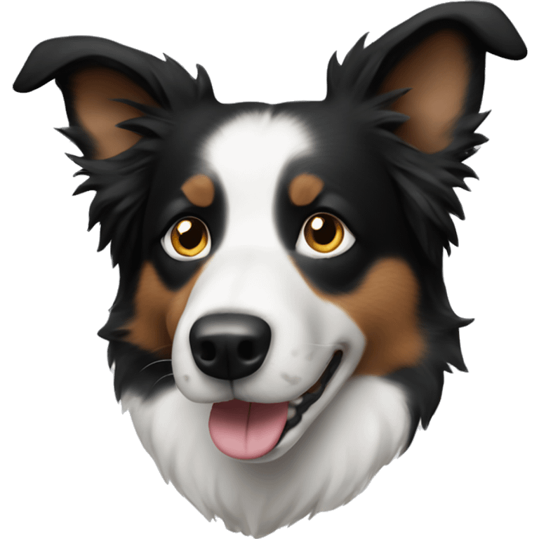 Border collie named luna  emoji