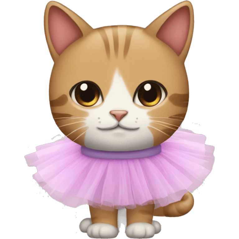 Cat with a tutu emoji