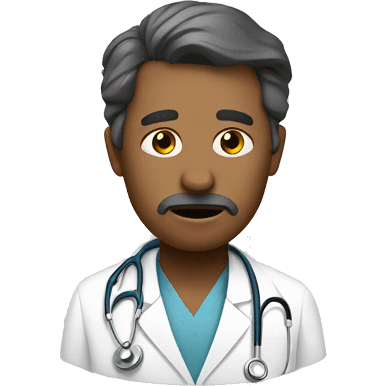 Very tired doctor emoji