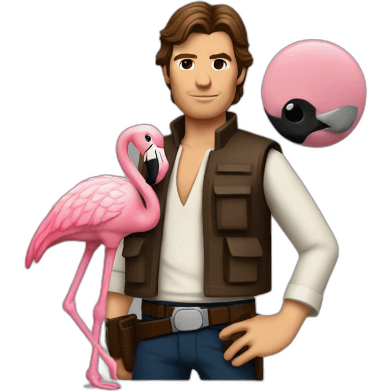 Han Solo with Flamingo emoji