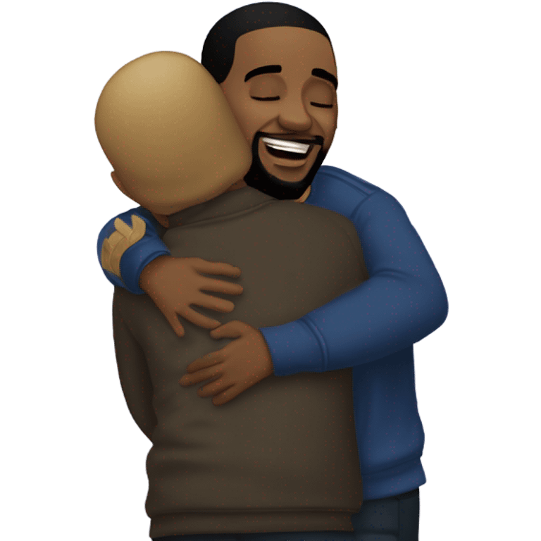 Kendrick Lamar hugging drake emoji