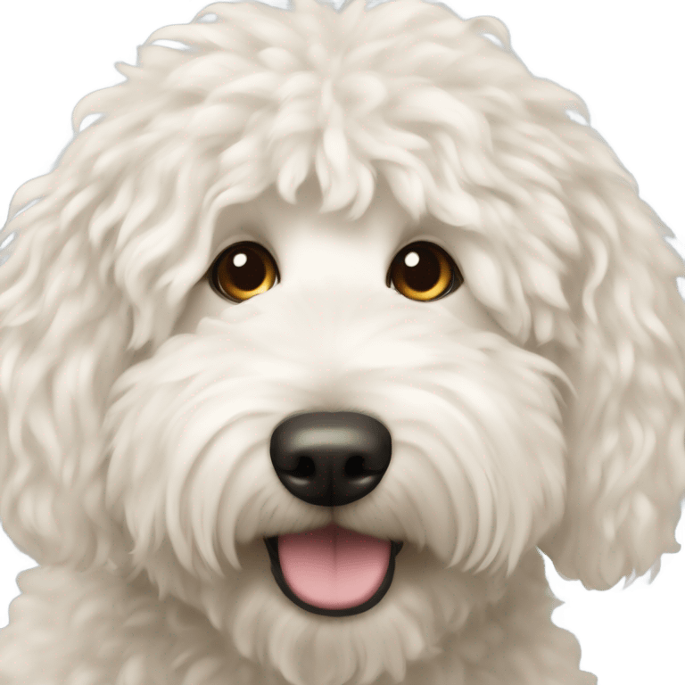 white golden doodle emoji