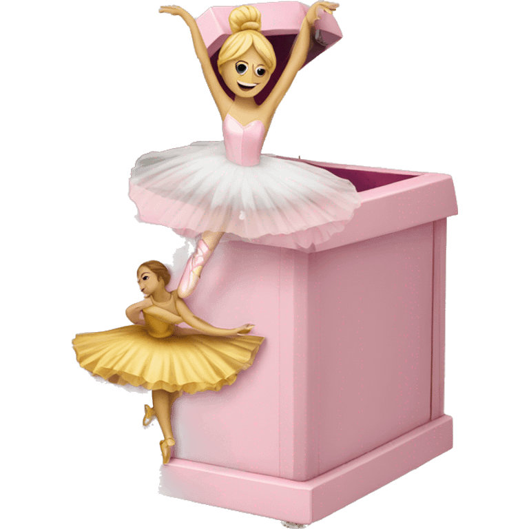 music box with a ballerina on top emoji