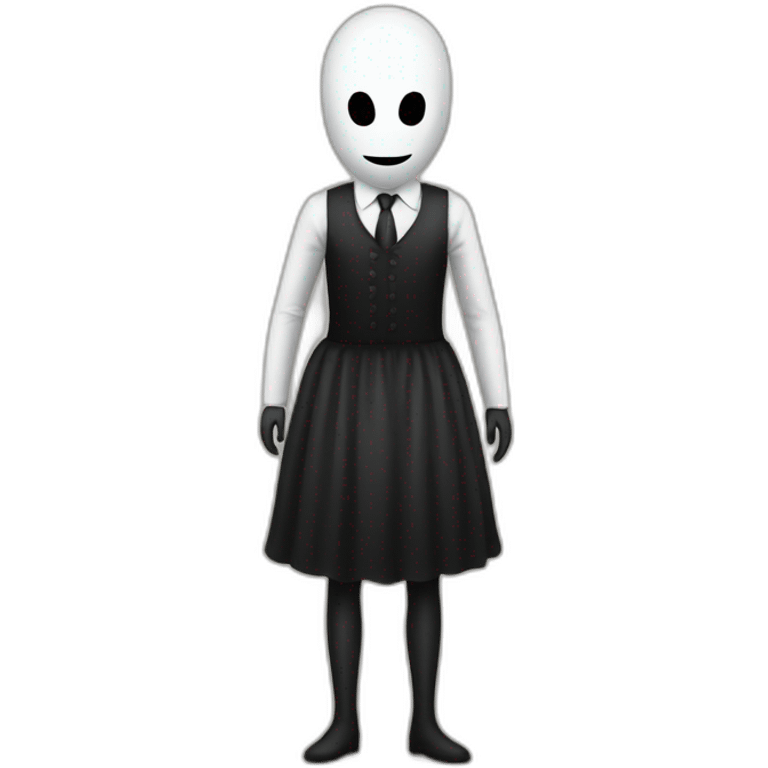 slender man with a maid costume emoji