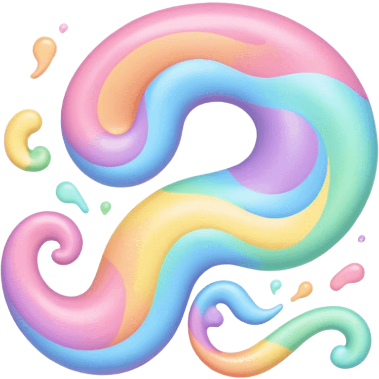 melted pastel swirly rainbow background  emoji