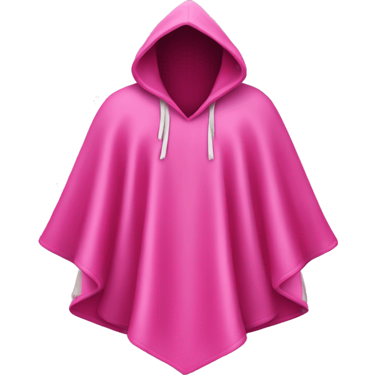 Pink hooded poncho emoji