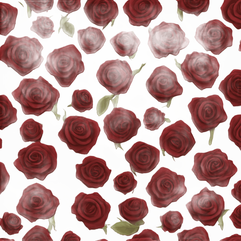 Dark red rose by emoji