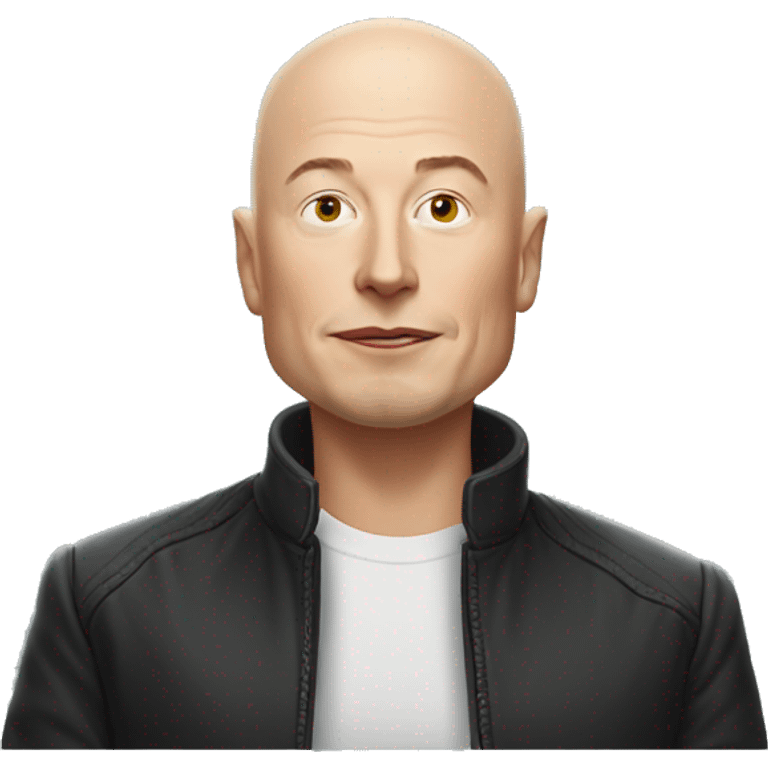 Elon musk but bald emoji