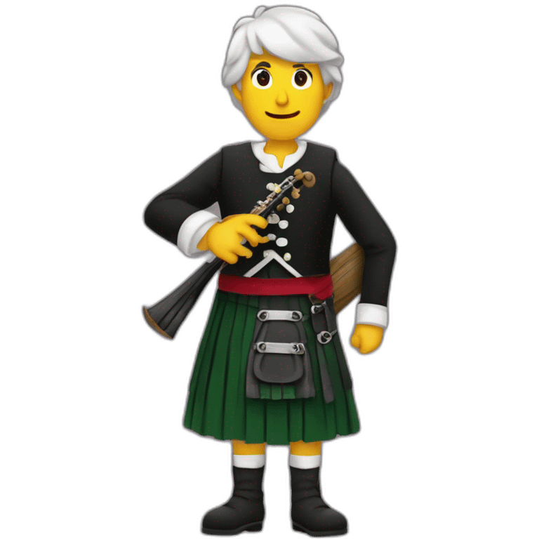 Musicien Breton cornemuse kilt emoji