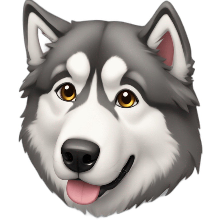 Grey Malamute emoji