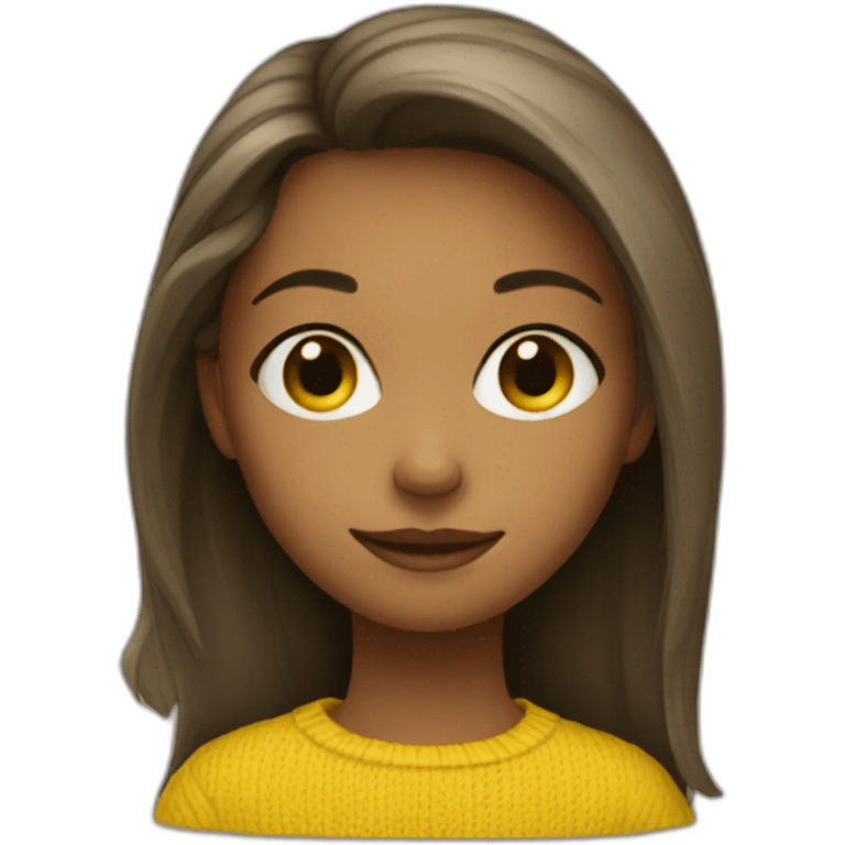 Girl in yellow sweater emoji