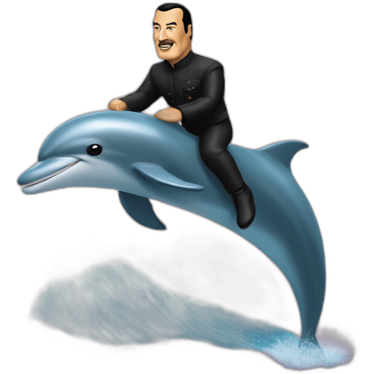 Steven seagal riding a dolphin emoji