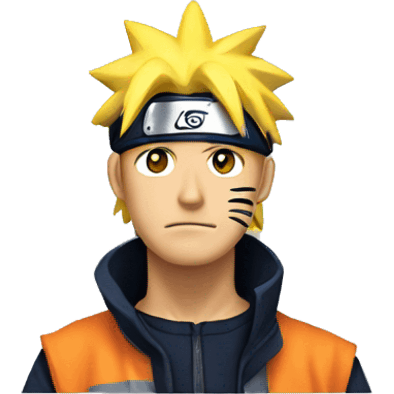 Front Macbook Naruto behind emoji