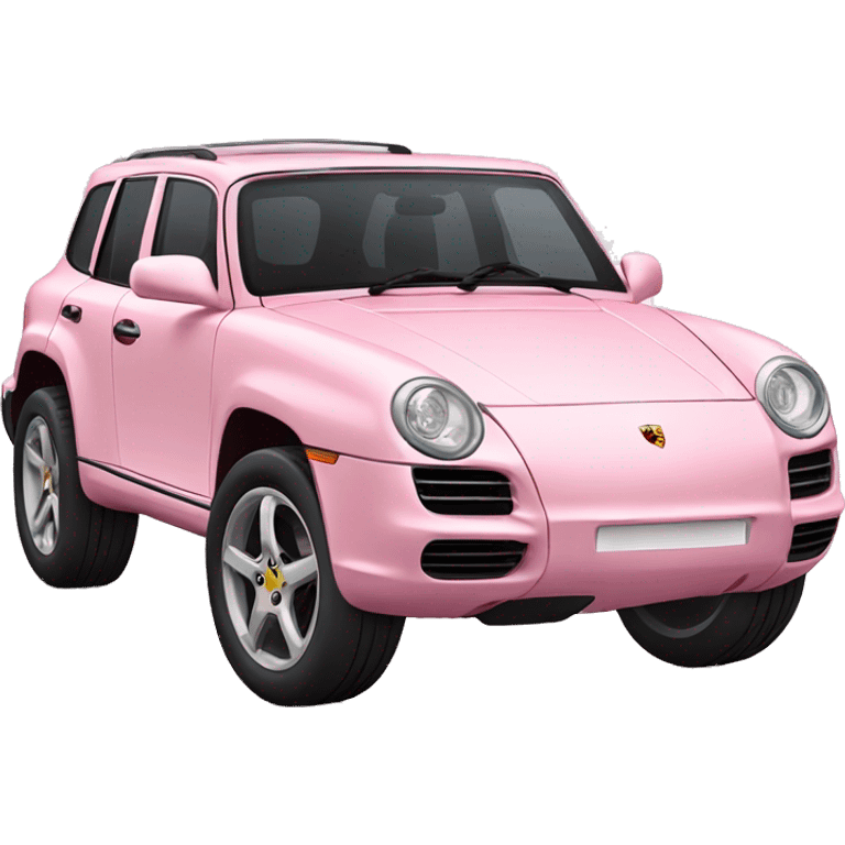 Pastel pink Porsche SUV emoji