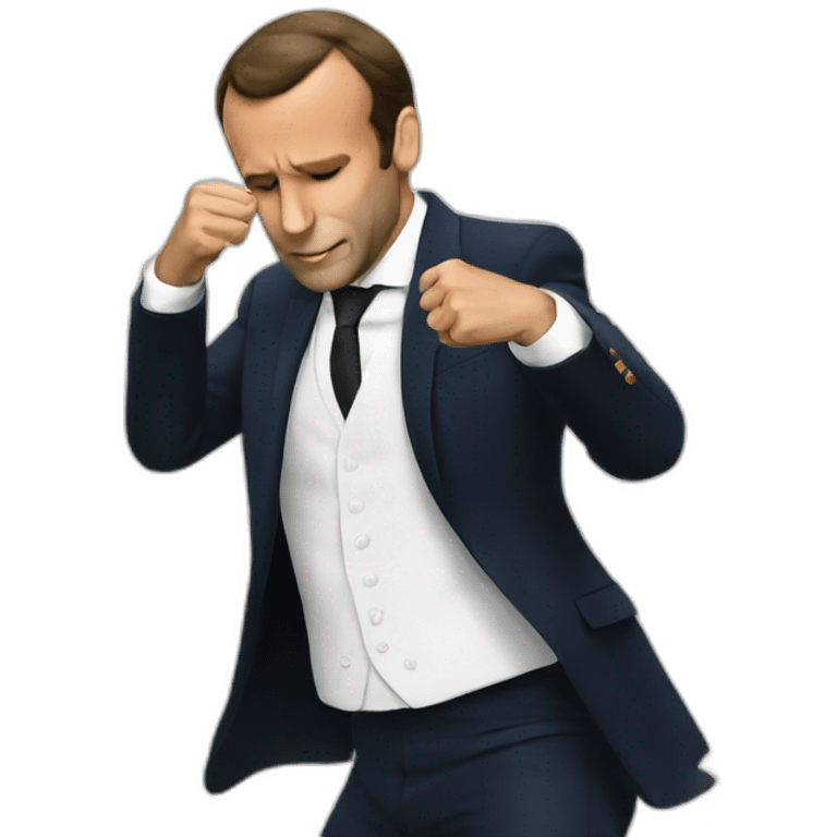 Macron dab emoji