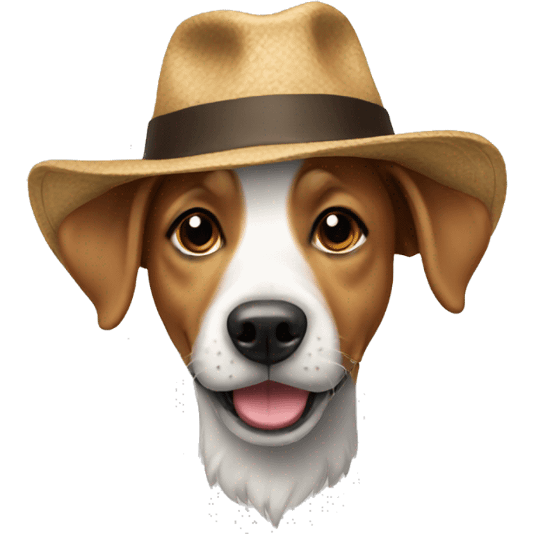 dog with a hat emoji