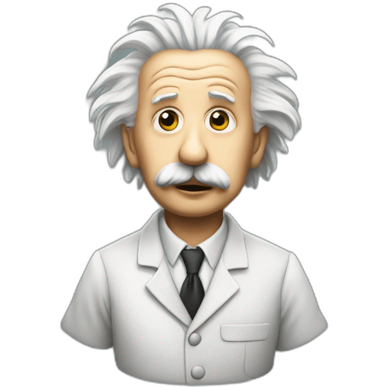 Einstein with interrogation symbol emoji