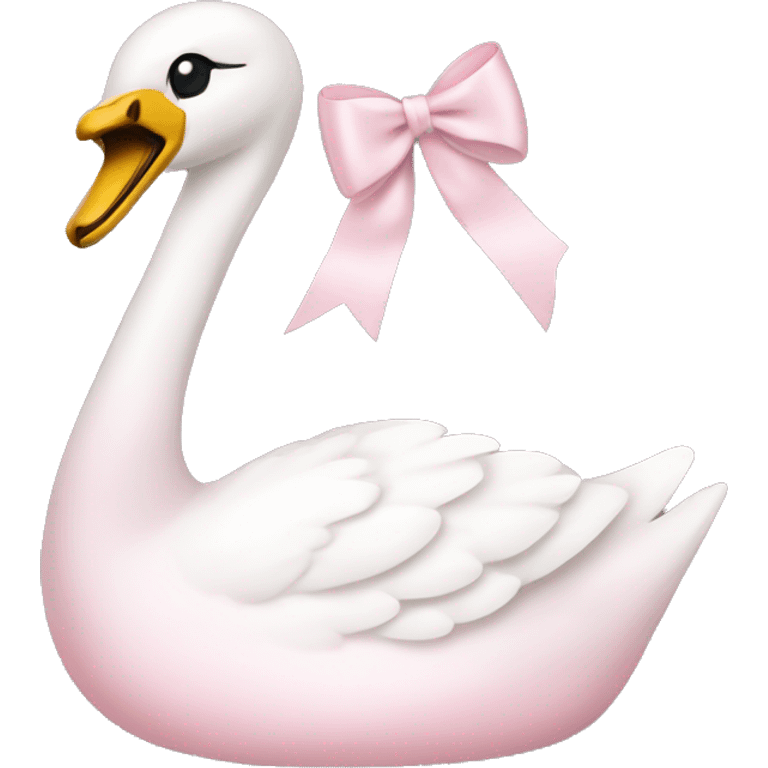 swan light pink bow emoji