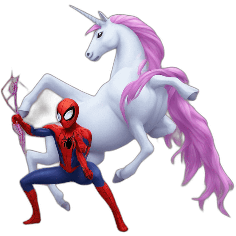 Spider men and unicorn emoji