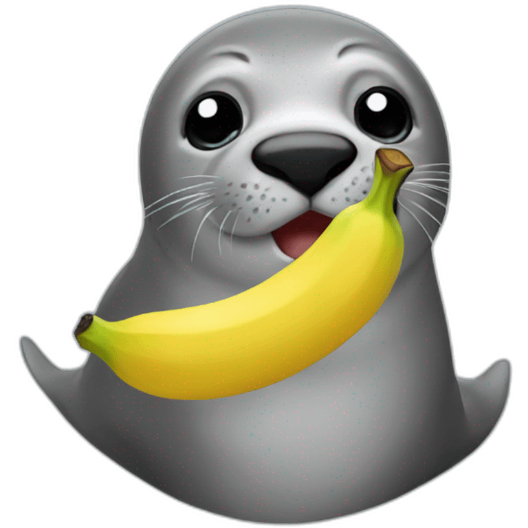 Seal-taking-banana-in-the-face emoji