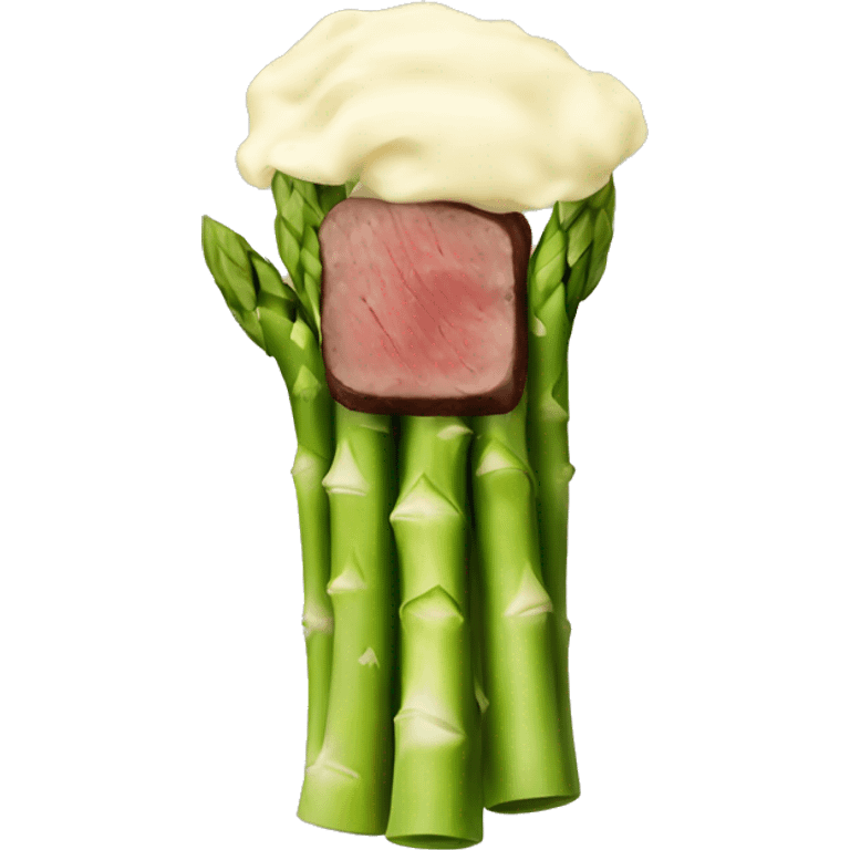 asparagus with steak and mashed potatoes  emoji