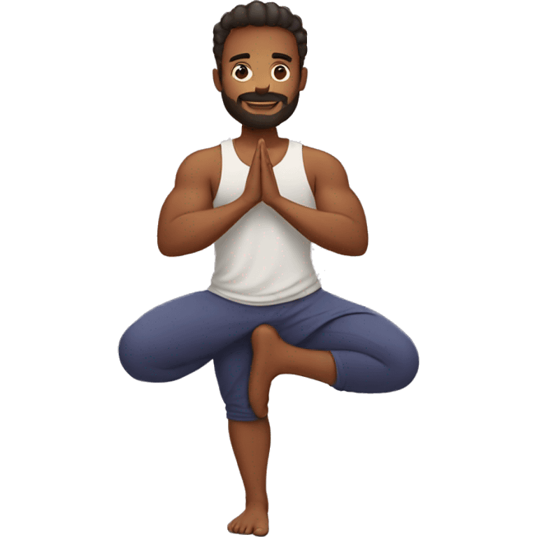 strong man doing namaste emoji