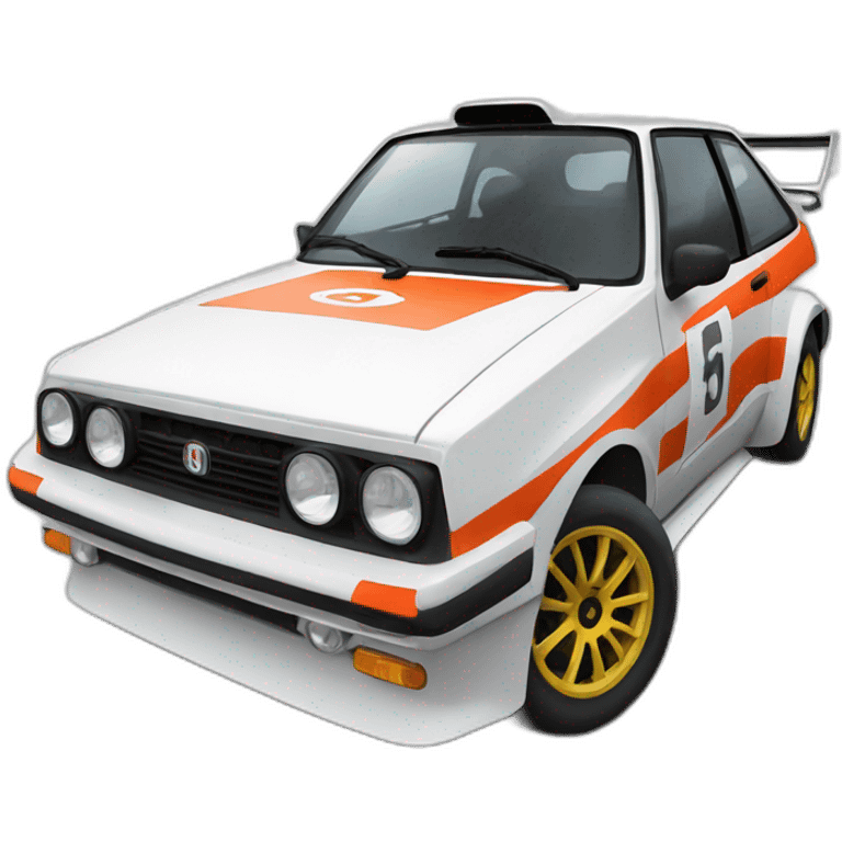 Rally car emoji