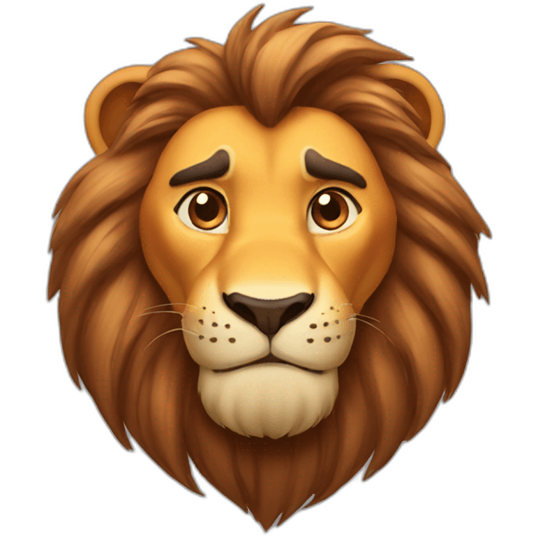 lion king silly face emoji