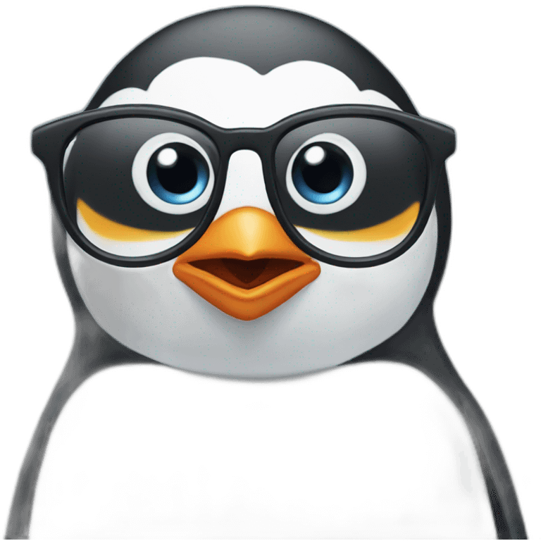 Penguin with glasses emoji