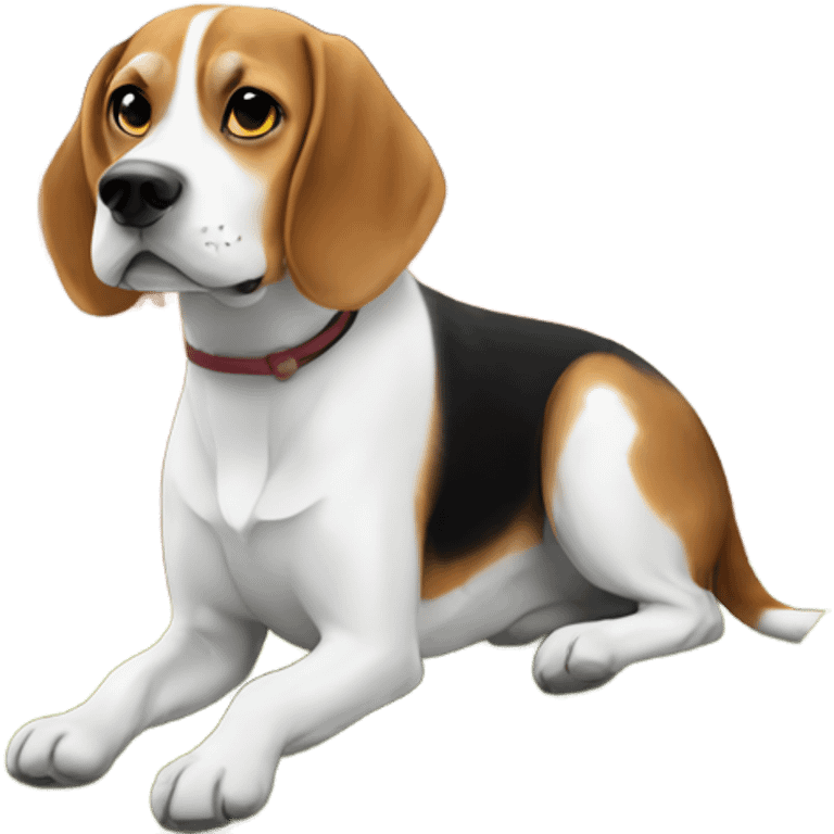 Beagle on a house emoji