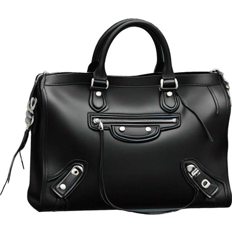 Balenciaga black  city  bag emoji