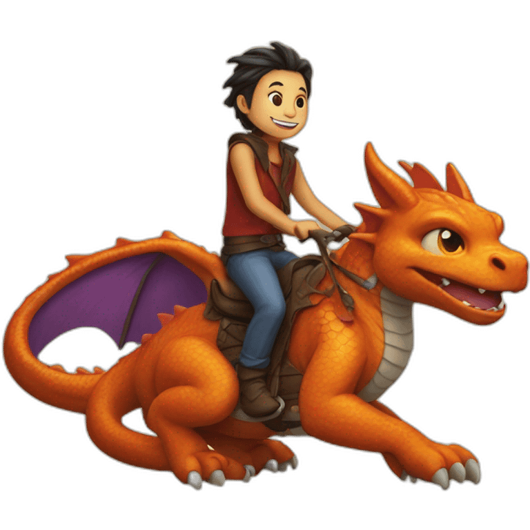 dragon riding a cat emoji