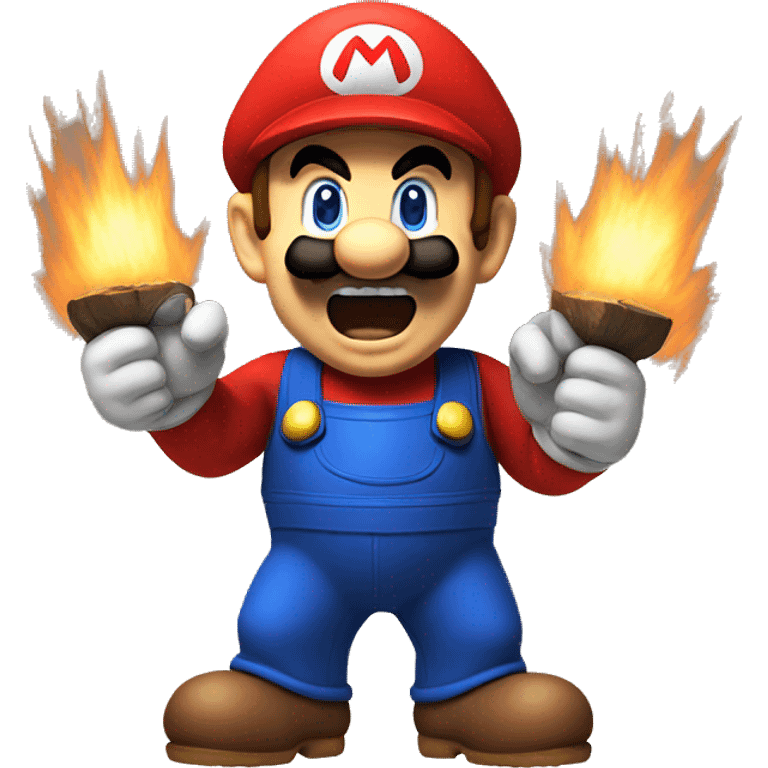 Mario raging  emoji