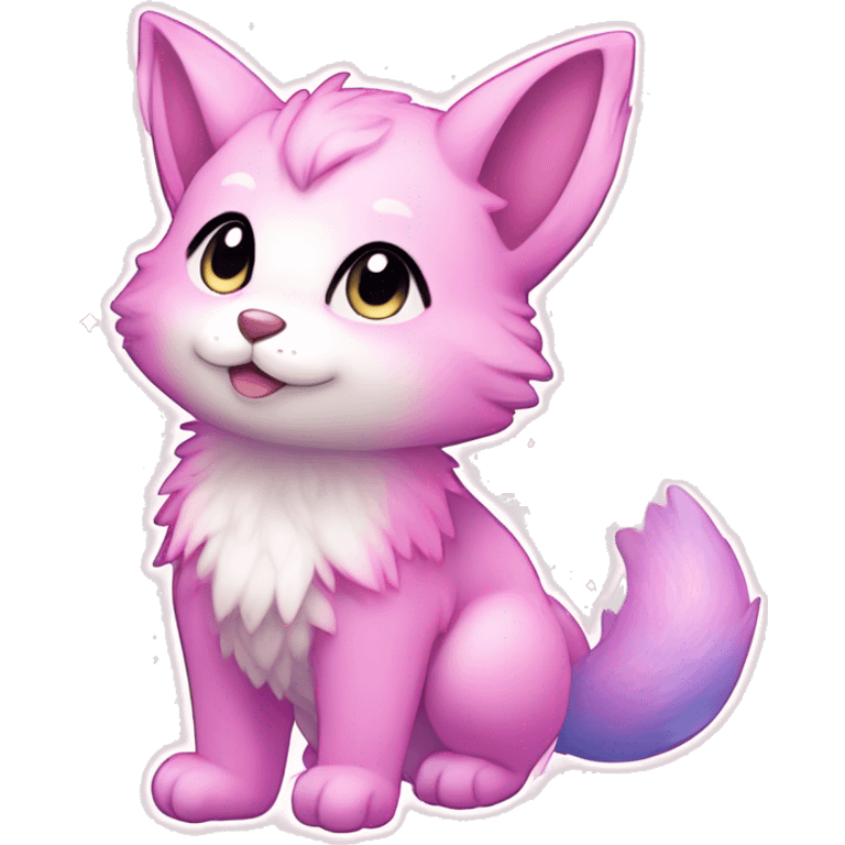 Anthro Shiny Pastel Glitter Sparkle Stars Pink Gradient Anime Chibi Fakémon Fur Sona emoji