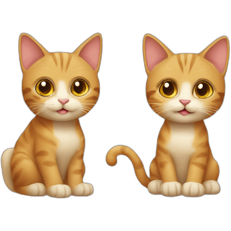 Two cats emoji