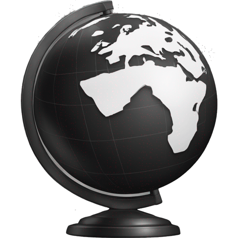 Black and white globe  emoji