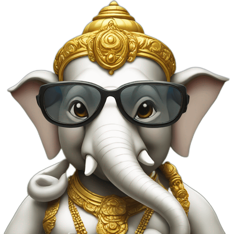 Ganesh ji wearing googles emoji