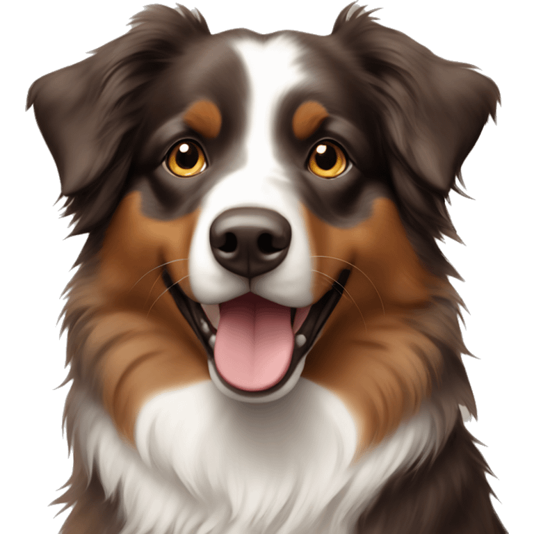 Brown Australian shepherd  emoji