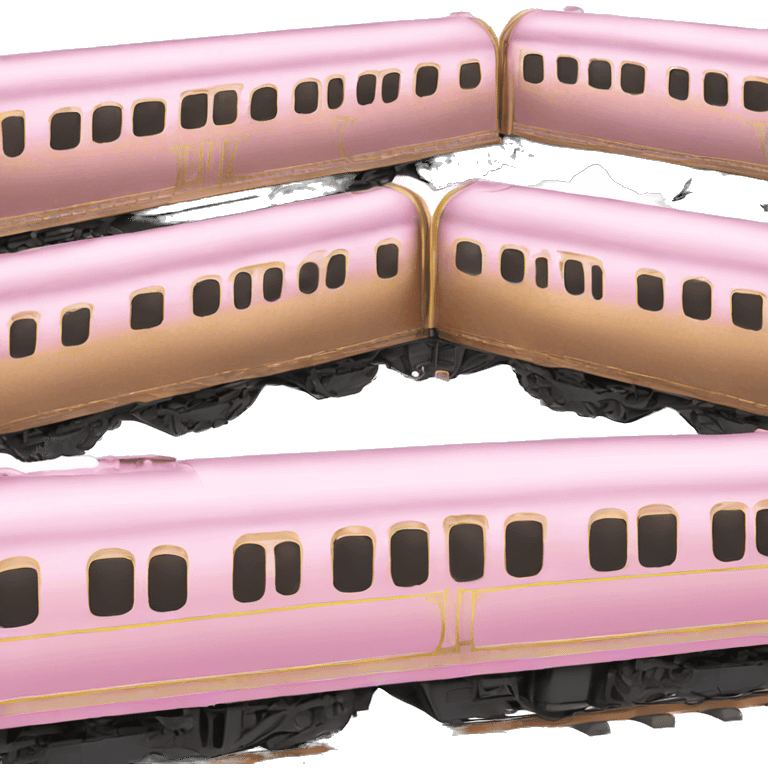 Pink gold train  emoji