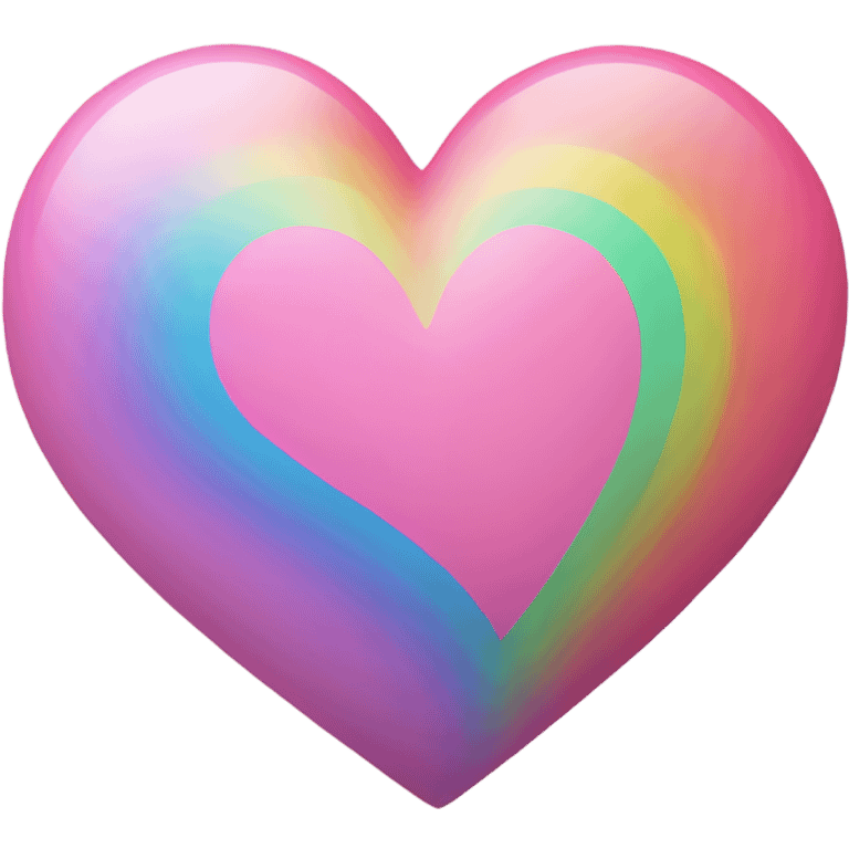 Rainbow pink heart emoji