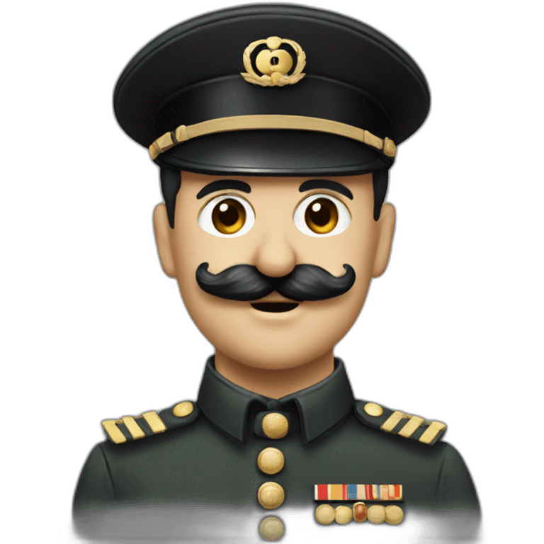 Charlie chaplin military short black mustache emoji