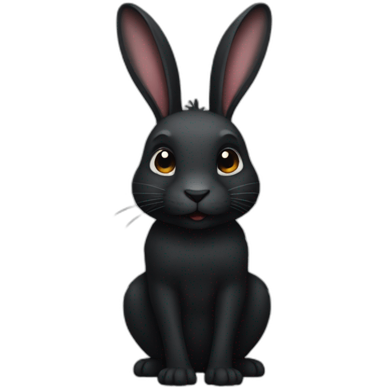 Black rabbit emoji