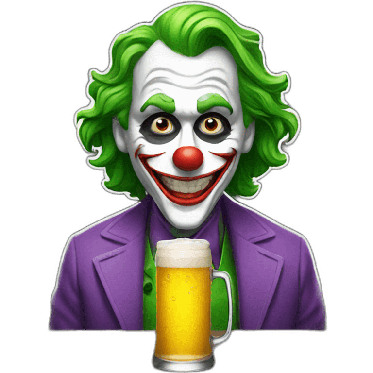 joker drink beer emoji