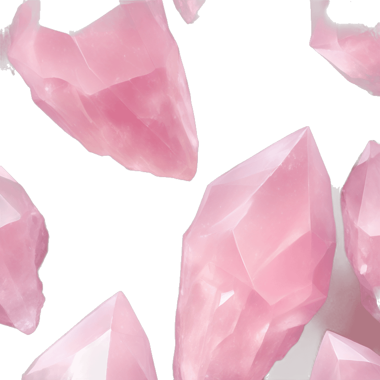 Light pink quartz crystal cluster  emoji