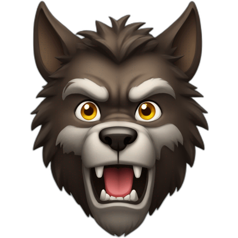 suspicious werewolf emoji