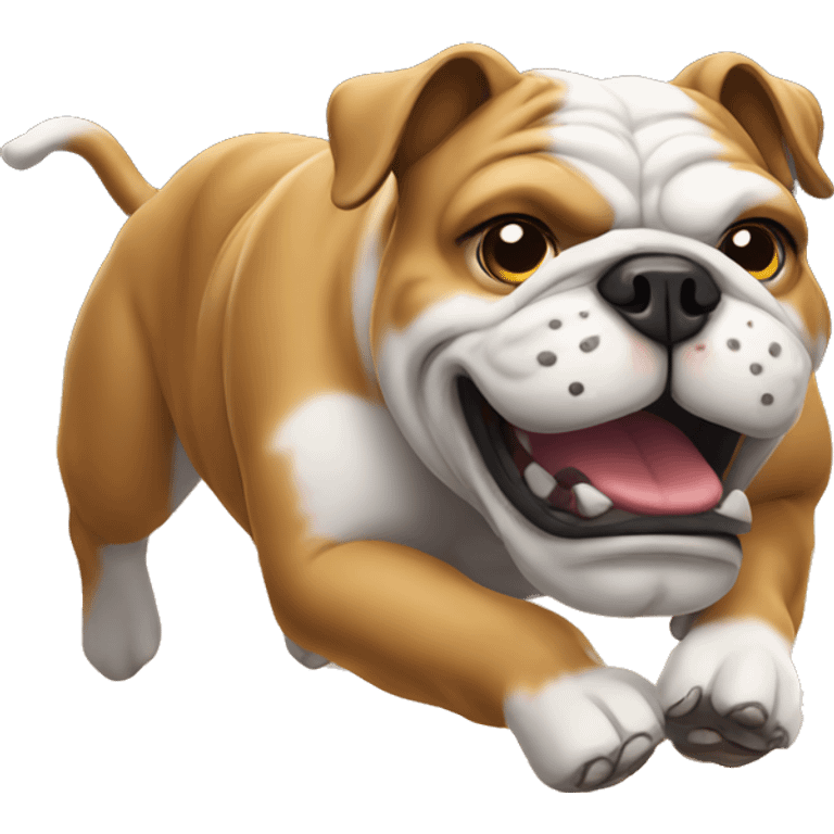 Bulldog running track emoji