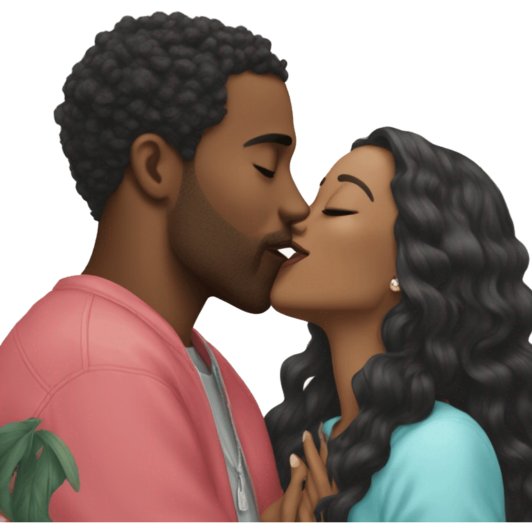 Lamar kissing Tiffany  emoji