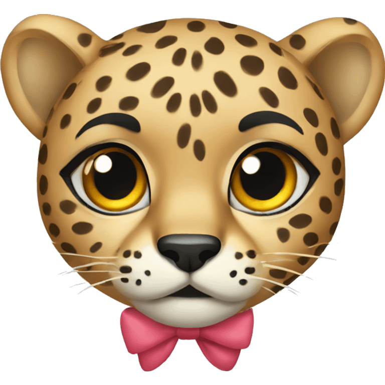 Cheetah with bow emoji