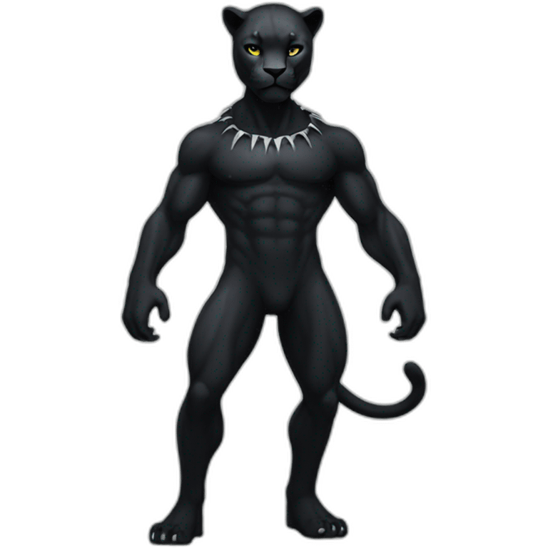 black full body Panther  emoji